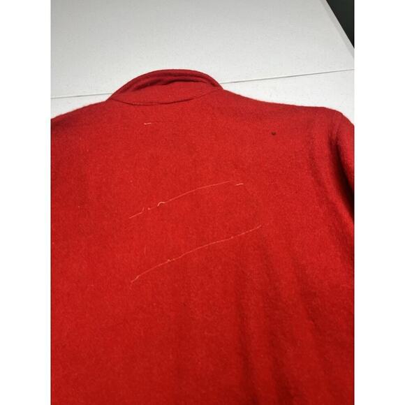 Vintage 40s Mens North Country Wool Double Pocket Button Shirt Jacket Red USA - Picture 8 of 9